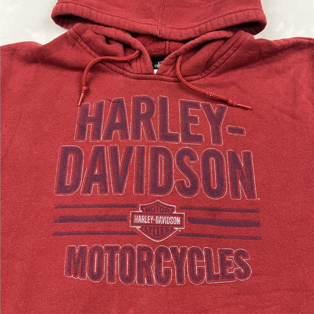 Harley-Davidson Hoodie Mens XL Red Daytona Beach FL Graphic Pullover 0625